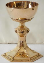 Solid Sterling silver Romanesque Chalice